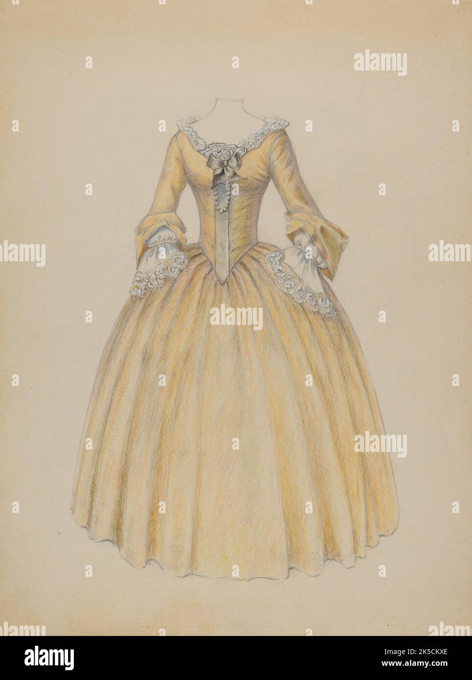 Dress, c. 1940. Stock Photo