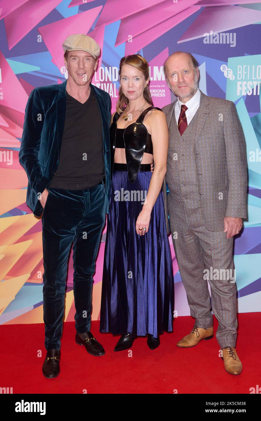 London, UK . 7 October, 2022 . Damian Lewis, Anna Maxwell Martin and Adrian Edmondson pictured at the LFF 2022 UK Premiere of A Spy Amongst Friends  held at the Odeon Luxe Leoicester Square. Credit:  Alan D West/EMPICS/Alamy Live News Stock Photo