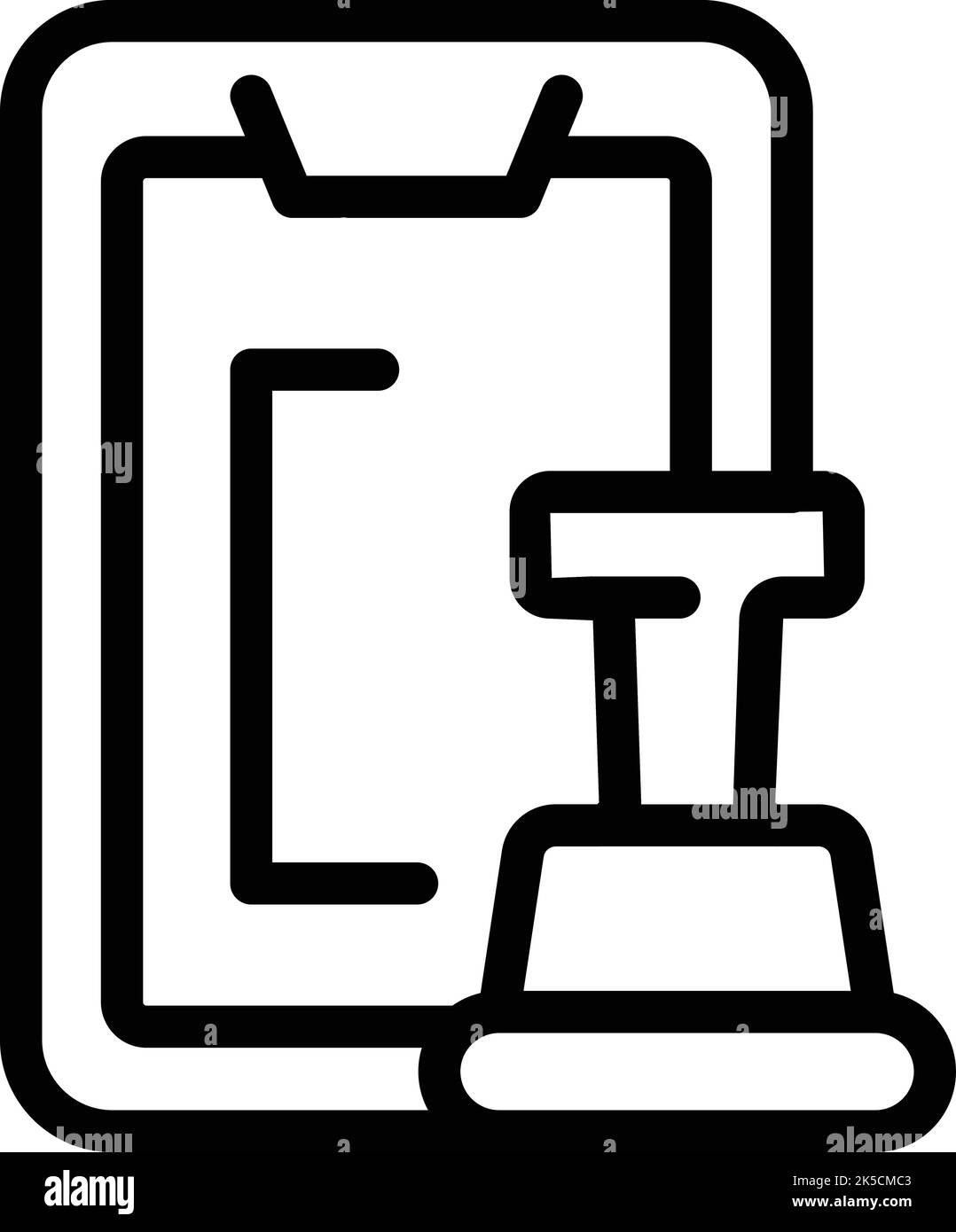 Smartphone chess icon outline vector. Computer game. Social design