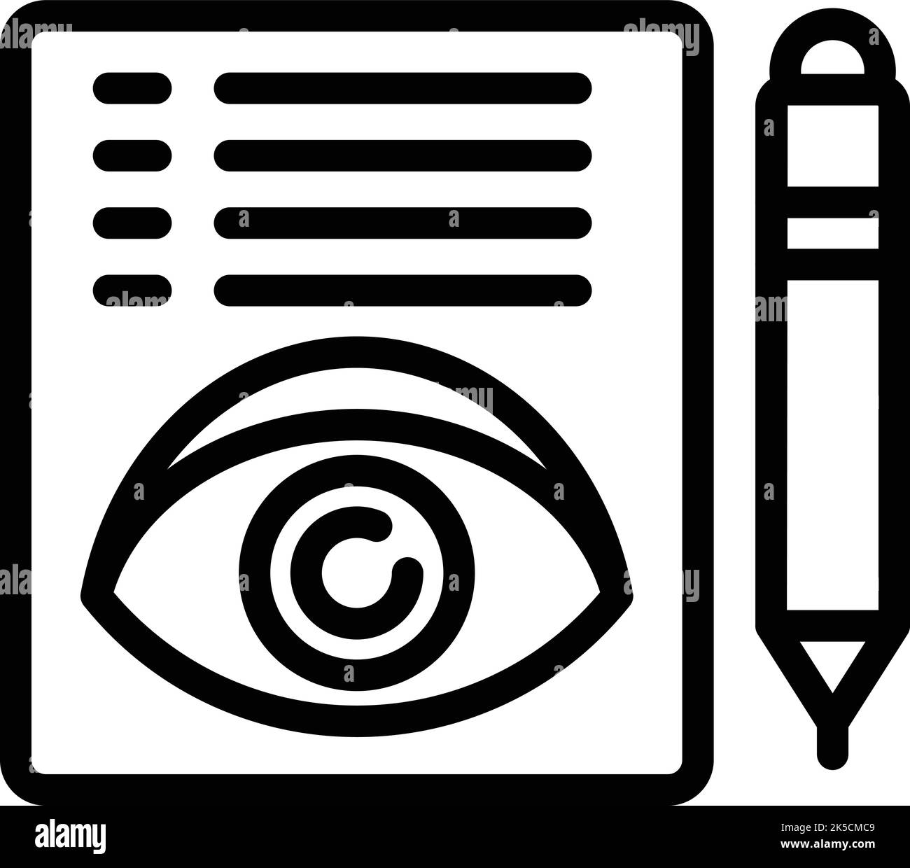 Eye care icon outline vector. Care check. Contact test Stock Vector ...