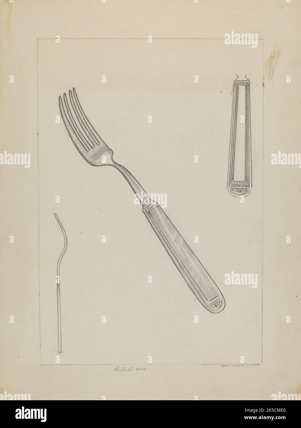 Silver Fork (Rogers Silverware), c. 1936 Stock Photo Alamy