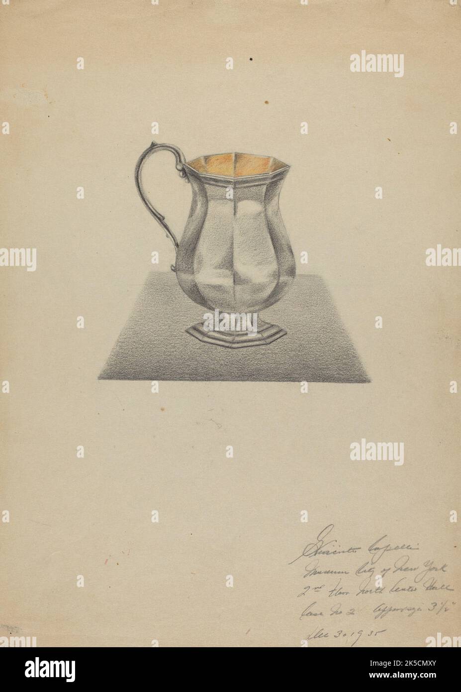 Silver Pitcher, 1935. Stock Photo
