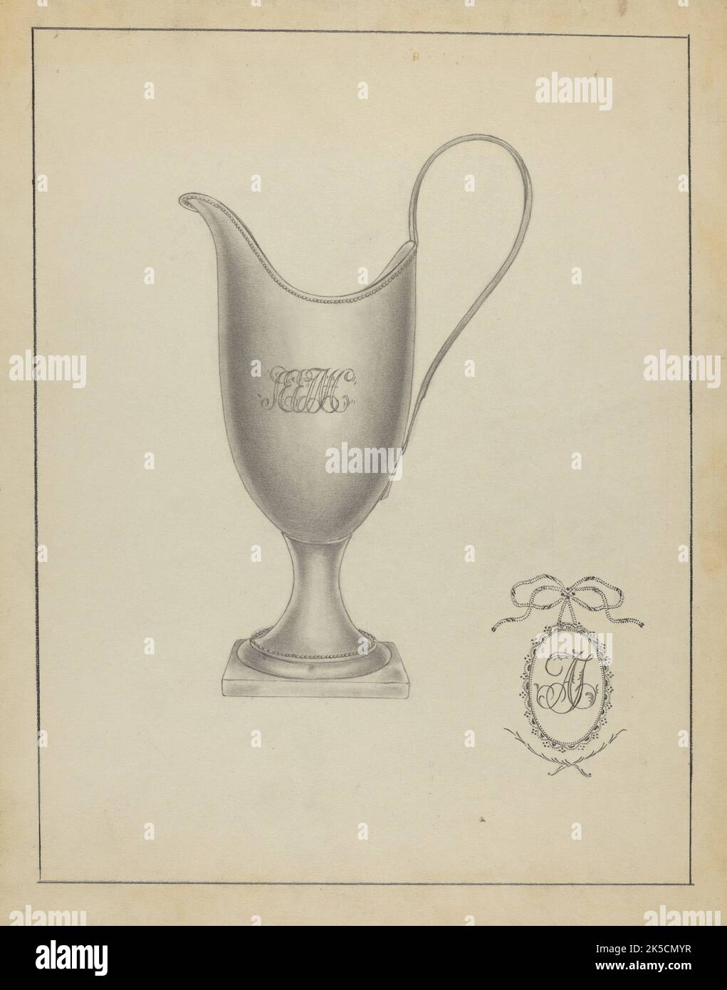 Silver Creamer, c. 1936. Stock Photo