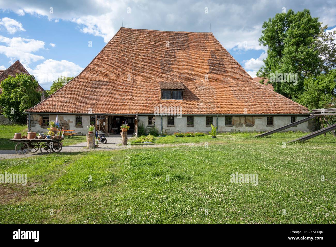 Germany, Bavaria, Bad Windsheim, Franconian Open Air Museum, Bauhof ...