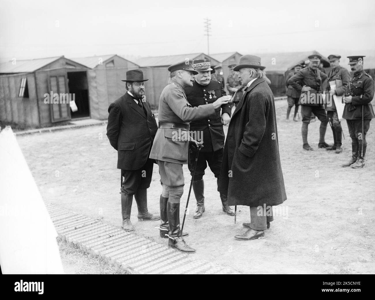 Thomas Haig Joffre Lloyd George at Meaulte France 1916 Stock Photo - Alamy