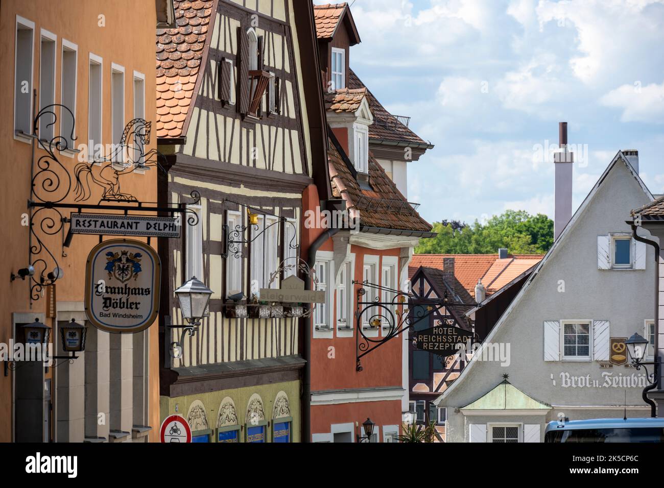 Germany, Bavaria, Bad Windsheim, houses in the old town Stock Photo Alamy