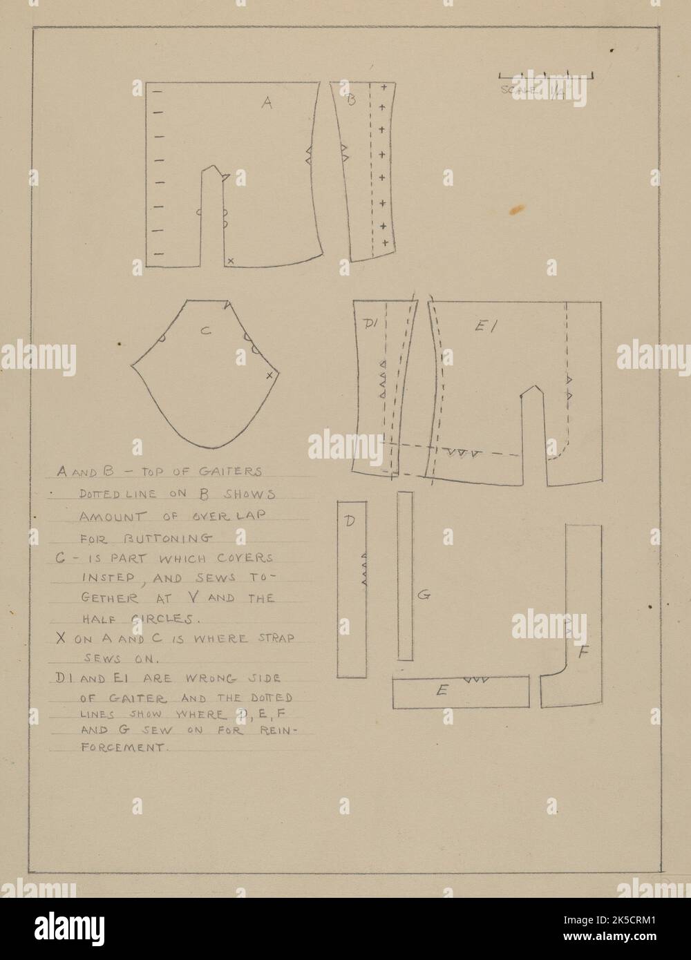 Spat Pattern 1940s clothes pattern hi-res stock photography and images - Alamy