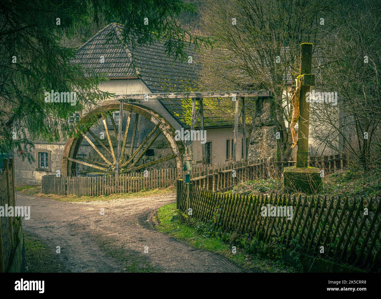 Water mill in Franconian Switzerland Stock Photo
