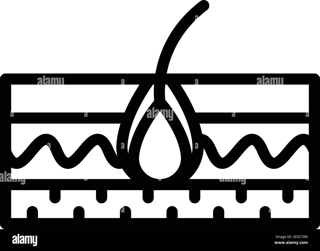 Skin hair icon outline vector. Dermatology doctor. Clinic health Stock