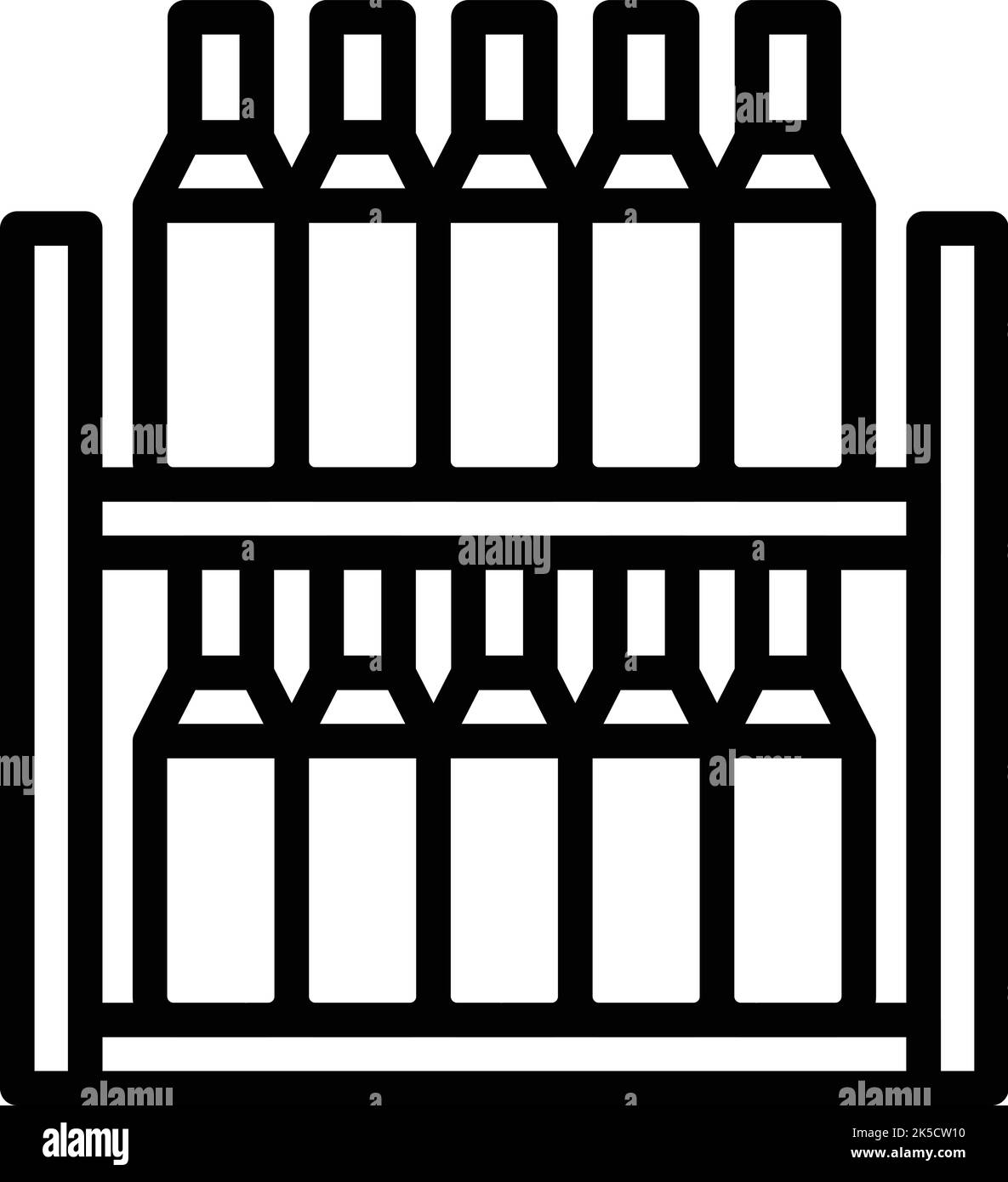 Wine bottle production icon outline vector. Furnace raw. Sheet float Stock Vector