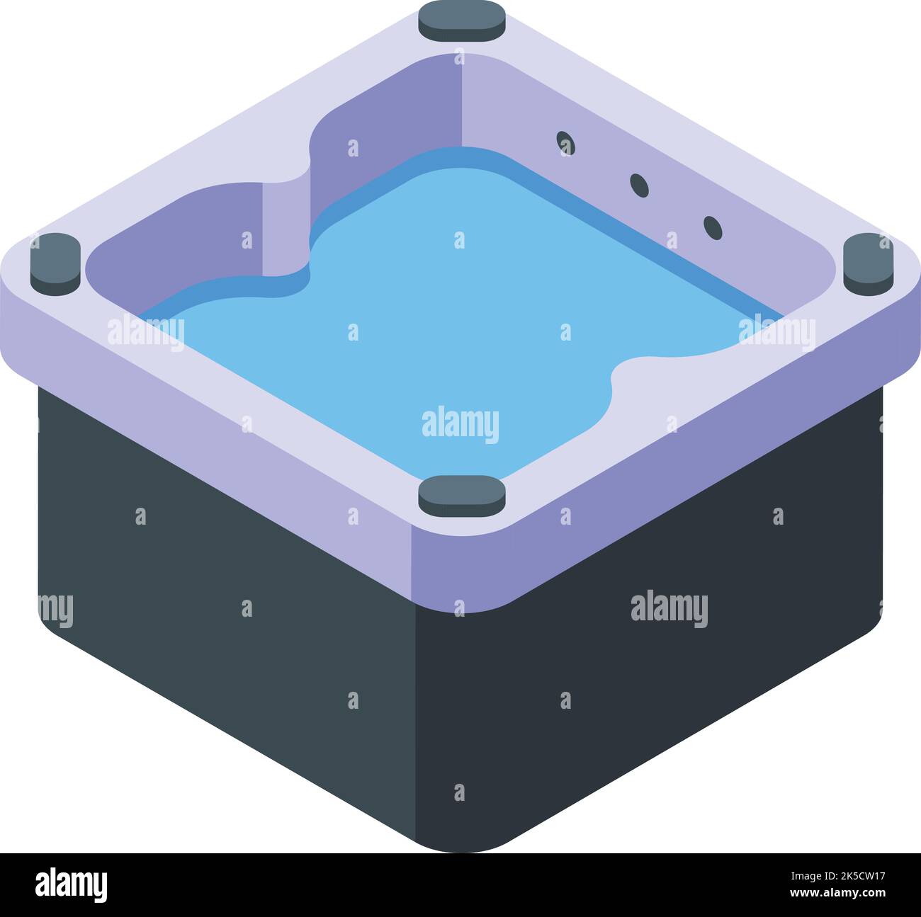 Bath hydro massage icon isometric vector. Spa health. Pool tub Stock Vector