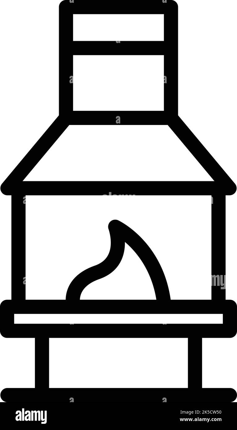 Home service icon outline vector. Industry stove. Air house Stock Vector