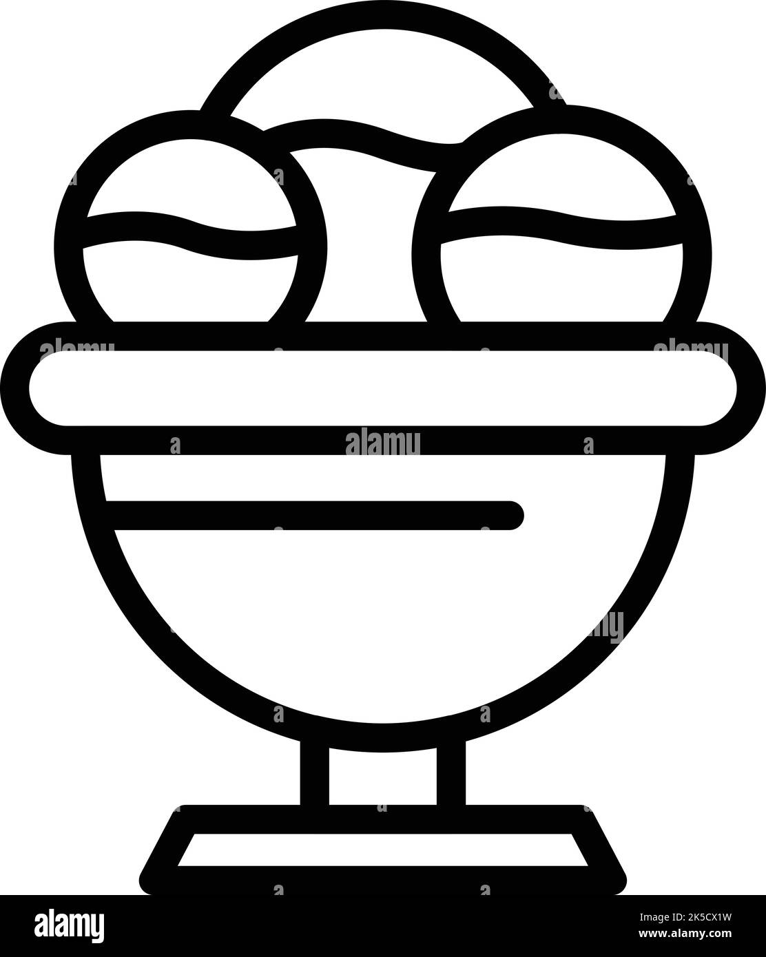 Ice cream cup icon outline vector. Cafe food. Work bar Stock Vector ...