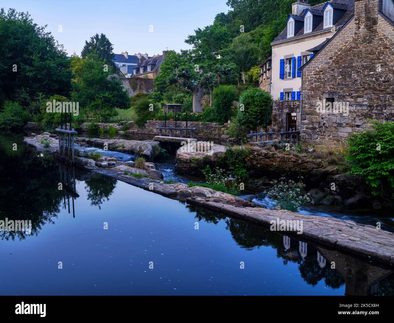 Artist colony Pont-Aven, cradle of impressionism, Brittany, France Stock Photo