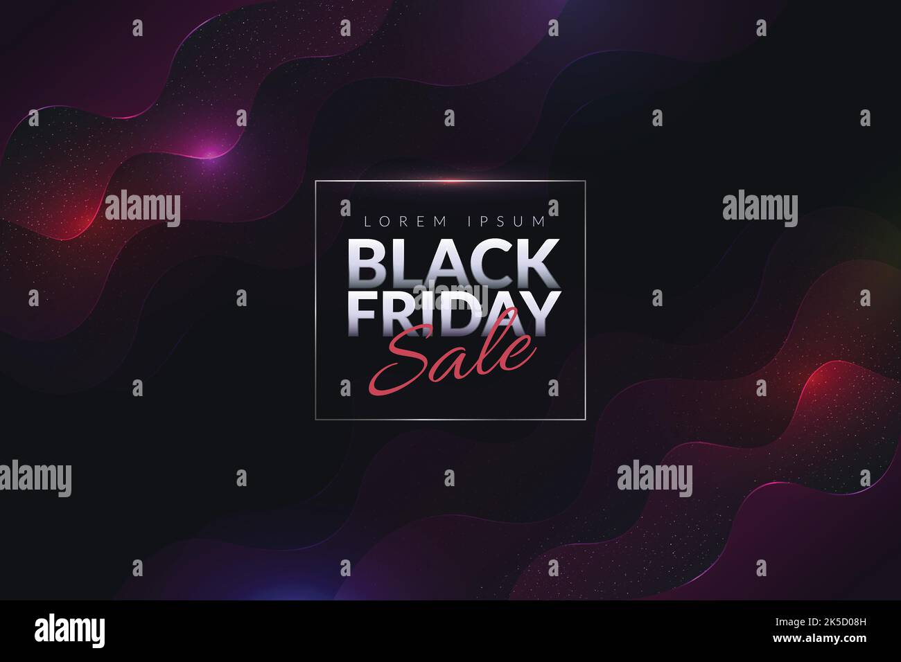realistic wavy black friday background vector design illustration Stock Vector