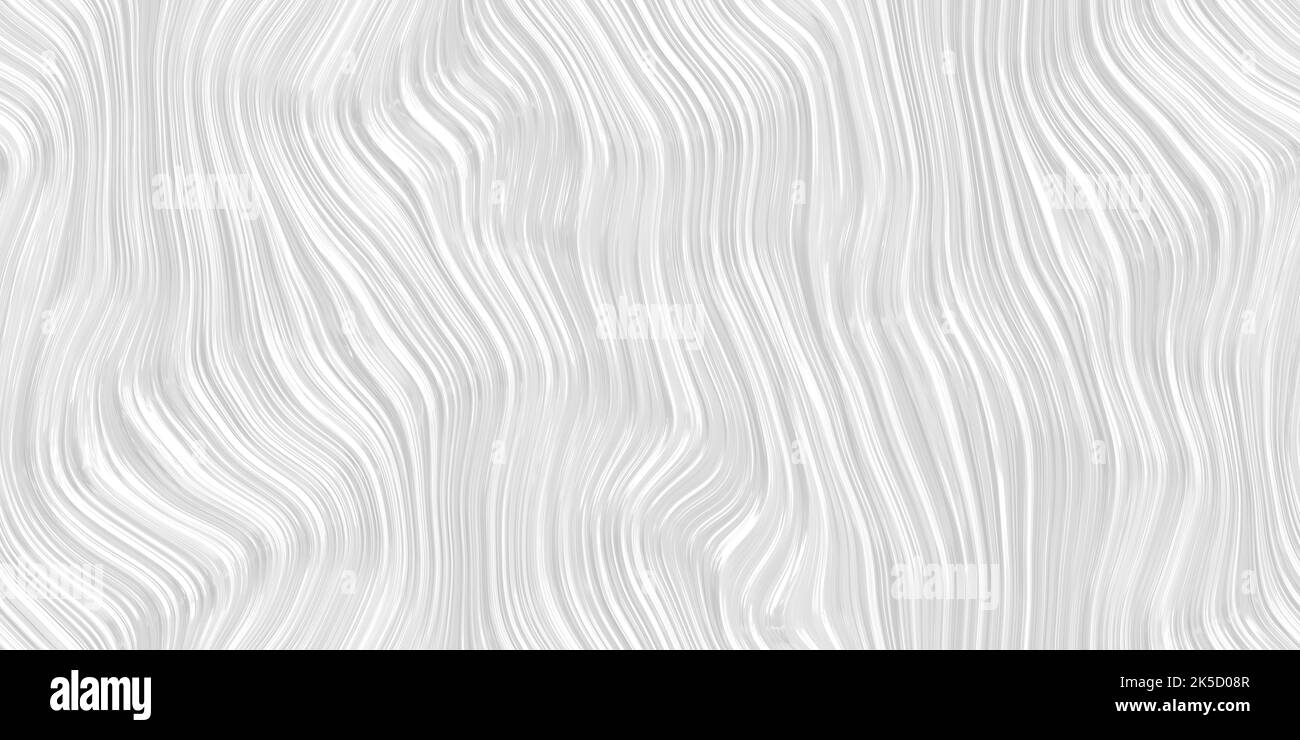 Seamless minimal metallic white abstract shiny etched waves background texture. Elegant wavy