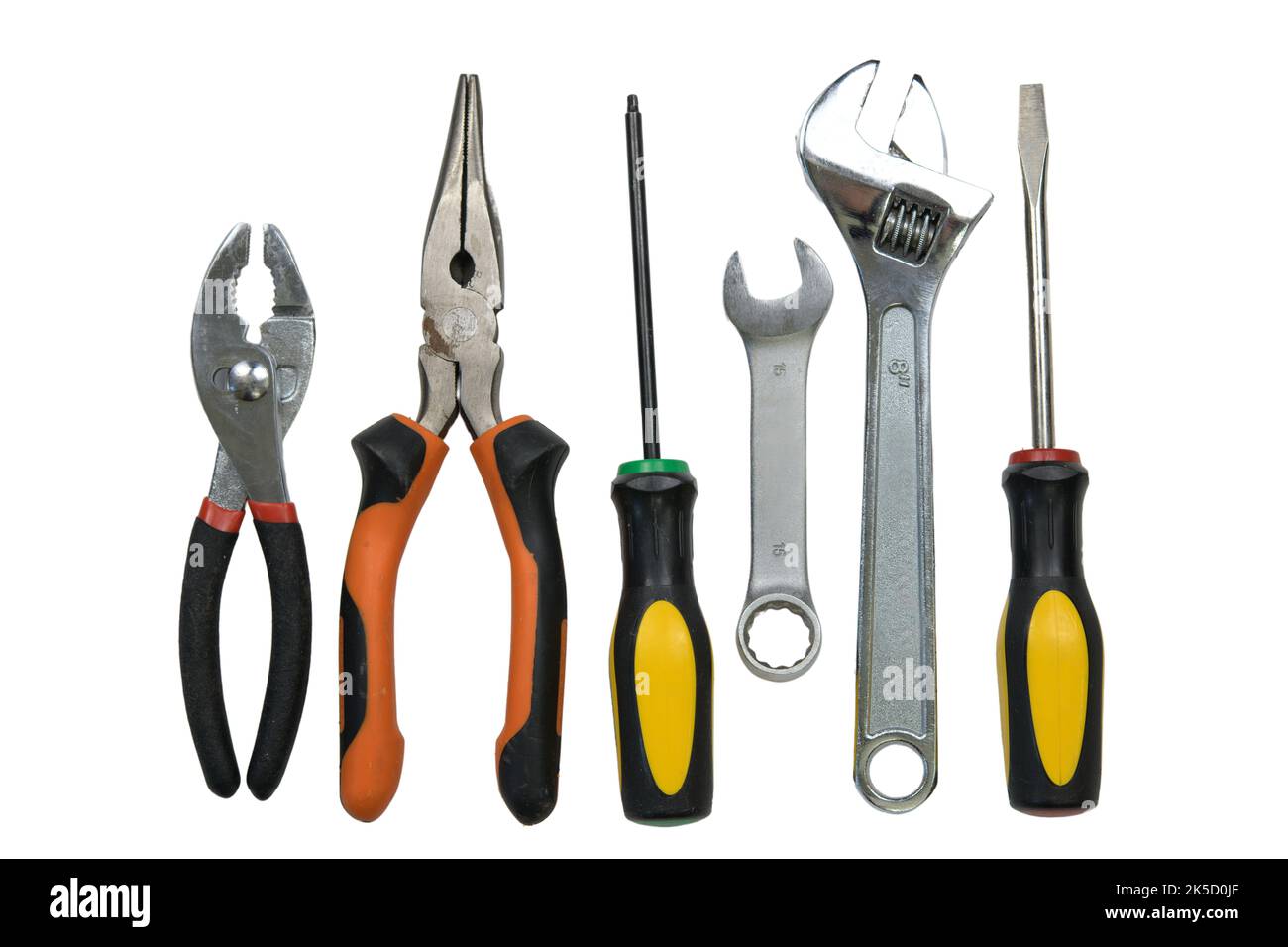 group of wrenches Stock Photo