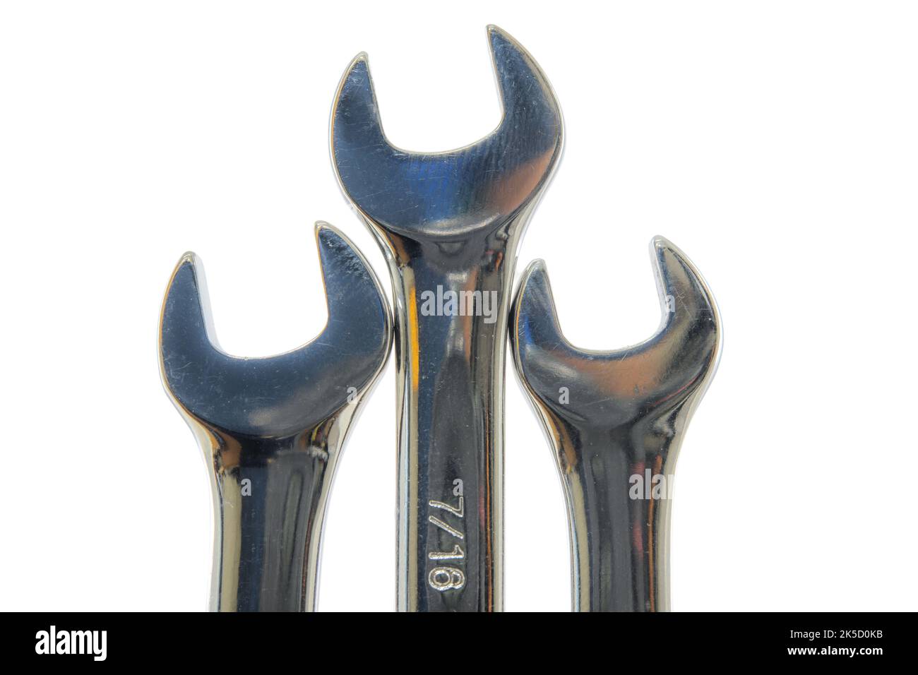group of spanner wrenches Stock Photo