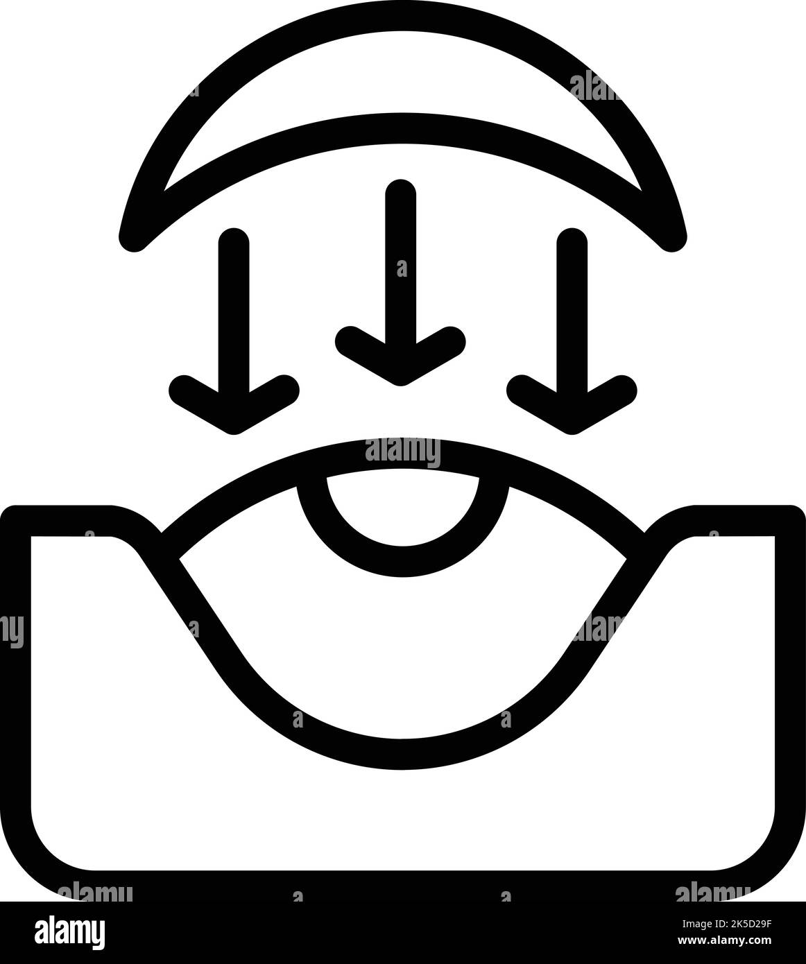 Eye lens icon outline vector. Test contact. Health drop Stock Vector