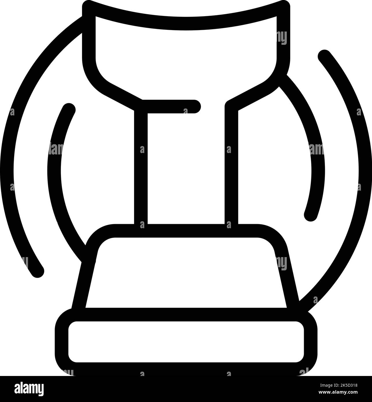 Chess piece icon outline vector. Online game. Computer design Stock
