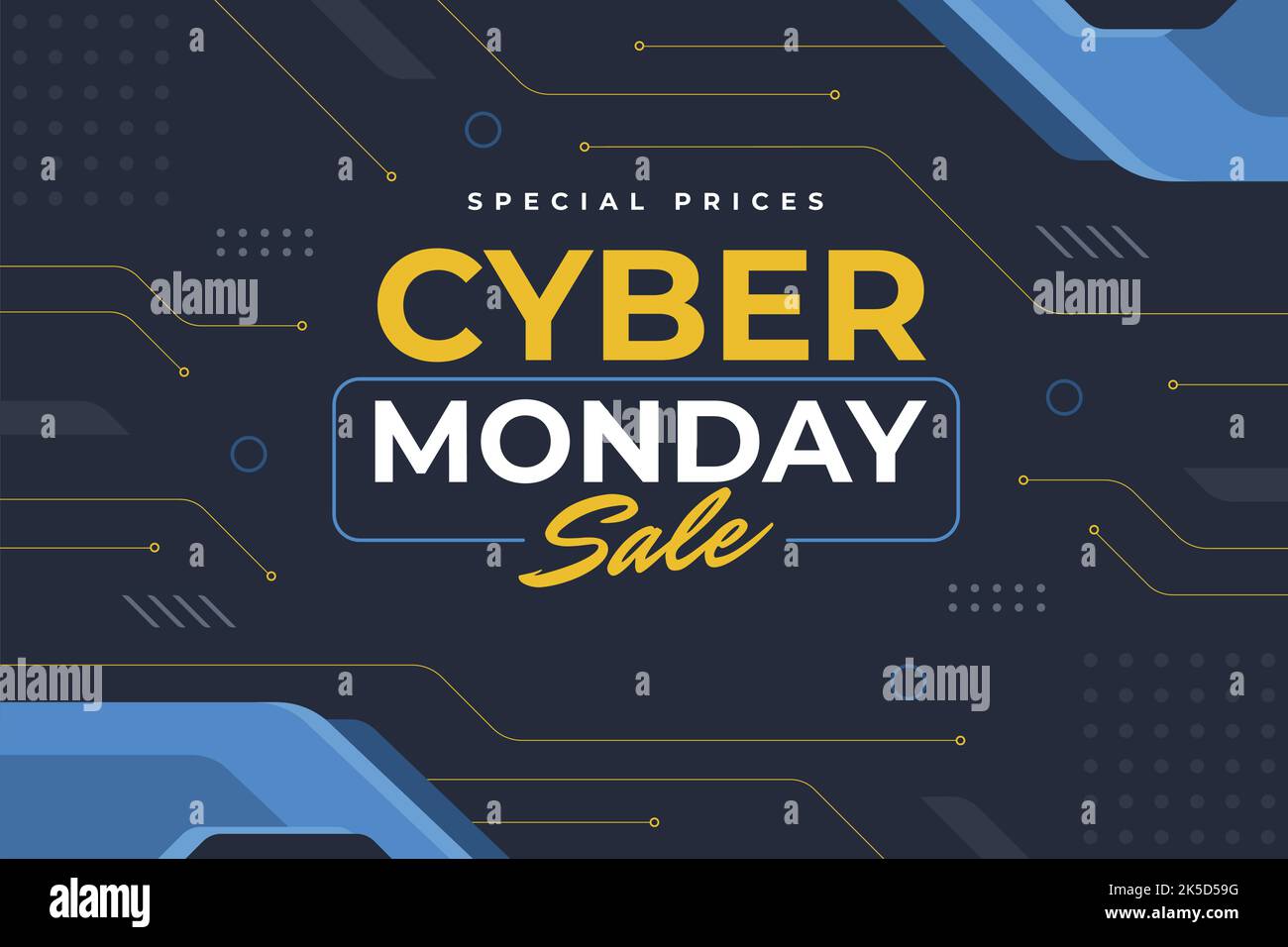 flat cyber monday background vector design illustration Stock Vector