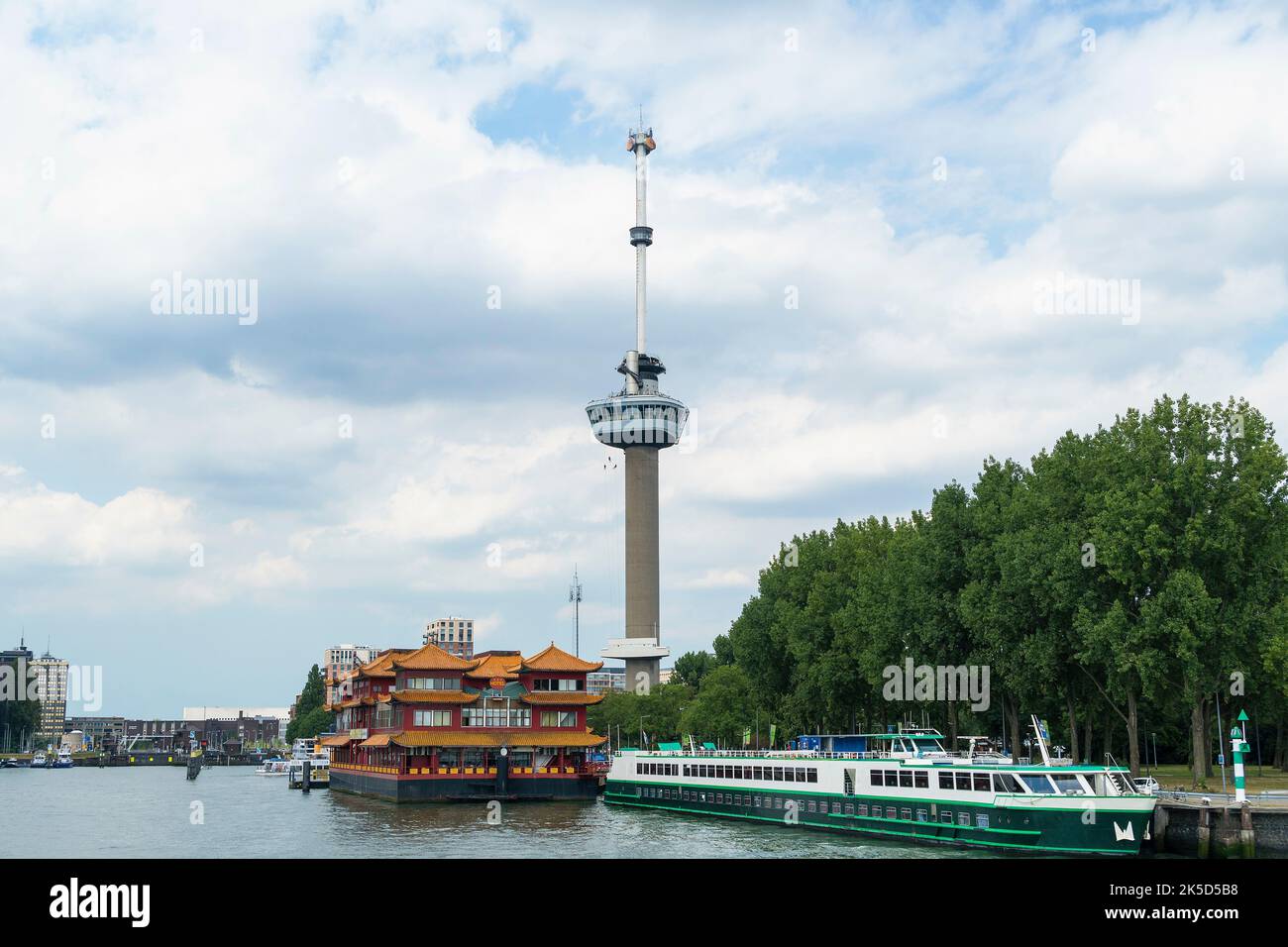 Netherlands, Rotterdam, Euromast, tourist attraction, adrenaline rush abseiling Stock Photo