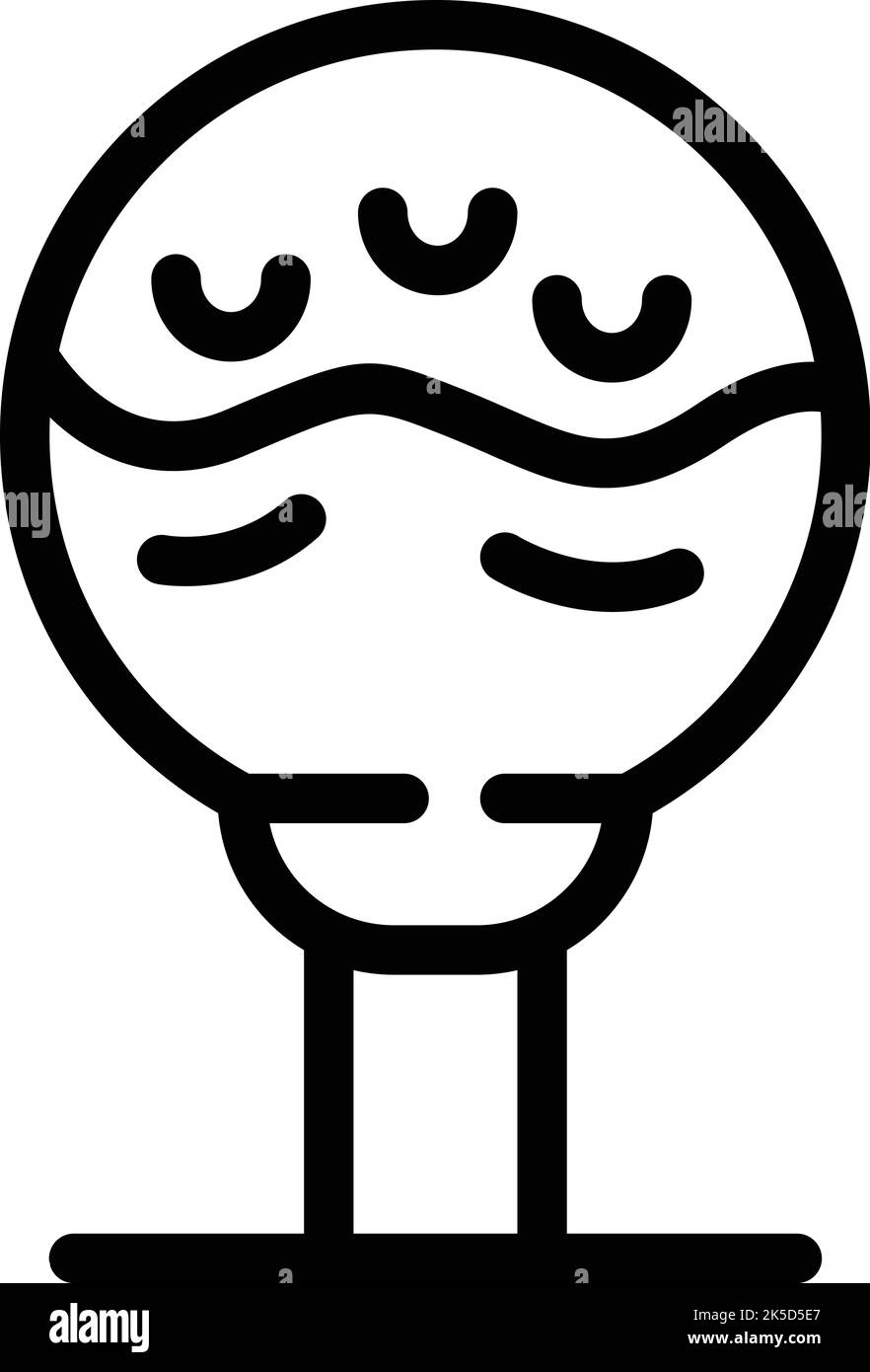 Cream candy icon outline vector. Cake pop. Art lollipop Stock Vector