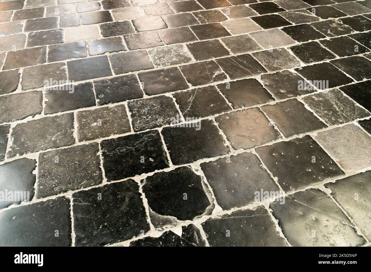Netherlands, Gouda, Sint Janskerk, floor, stone slabs Stock Photo