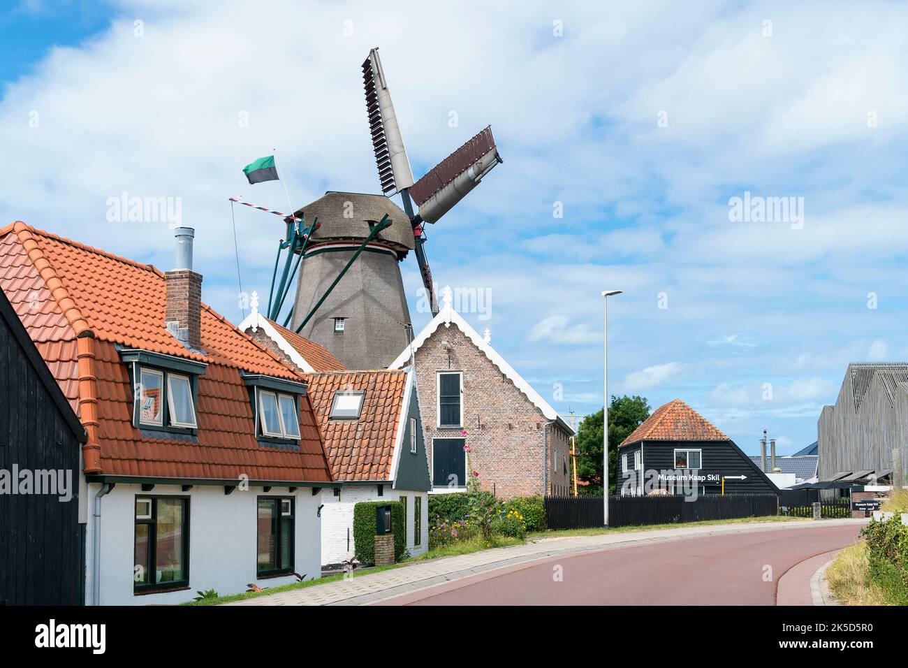 Netherlands, Texel, Oudeschild, museum 'Kaap Skil', windmill Stock Photo
