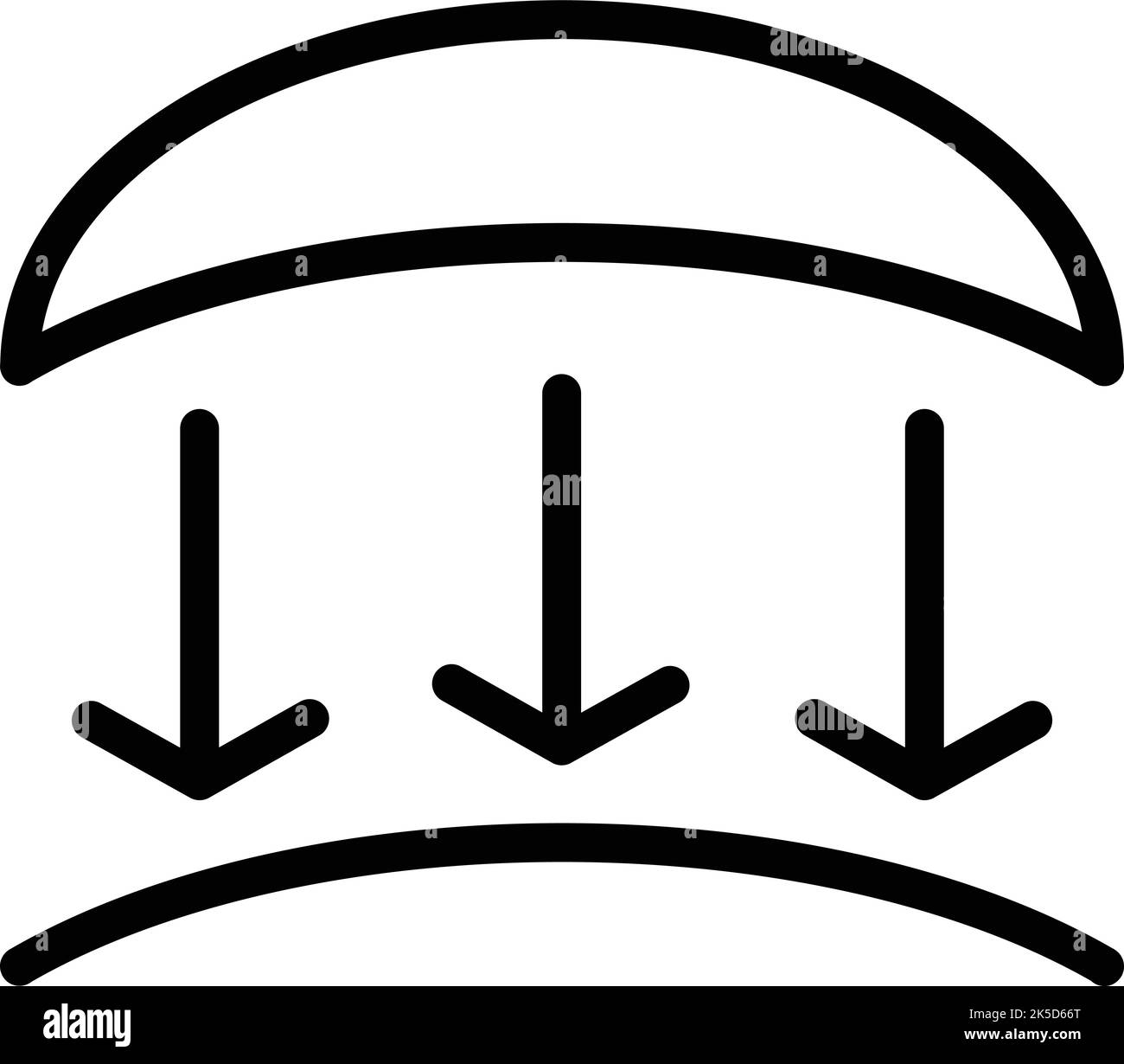 Eye lens icon outline vector. Vision correction. Contact test Stock
