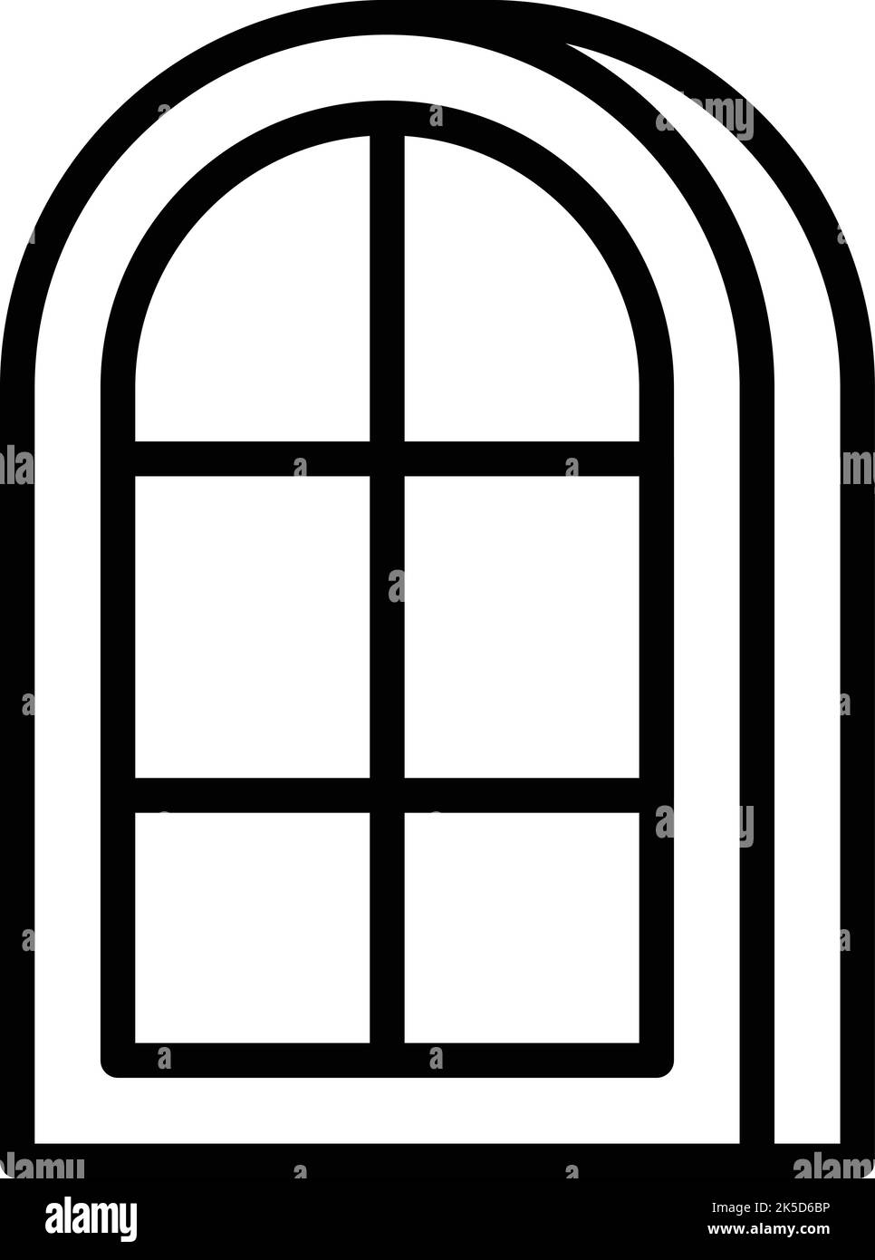 Old window icon outline vector. Glass production. Factory pvc Stock Vector
