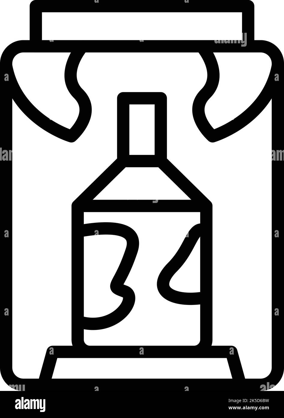 Float bottle glass icon outline vector. Factory production. Making process Stock Vector