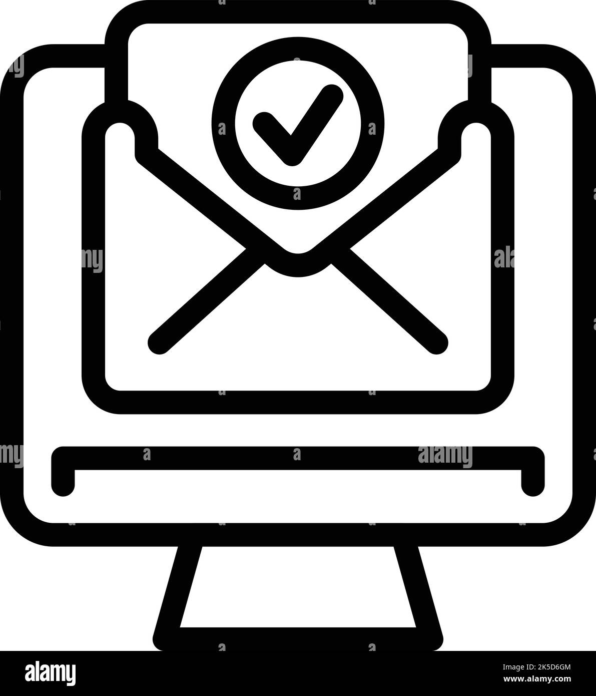 Inbox mail icon outline vector. Document credit. Finance form Stock ...
