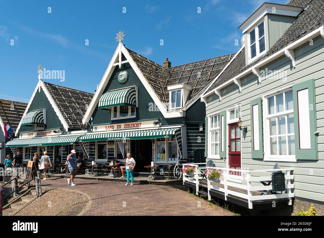 Netherlands, Marche, island in Markermeer, former fishing village, Havenbuurt Stock Photo
