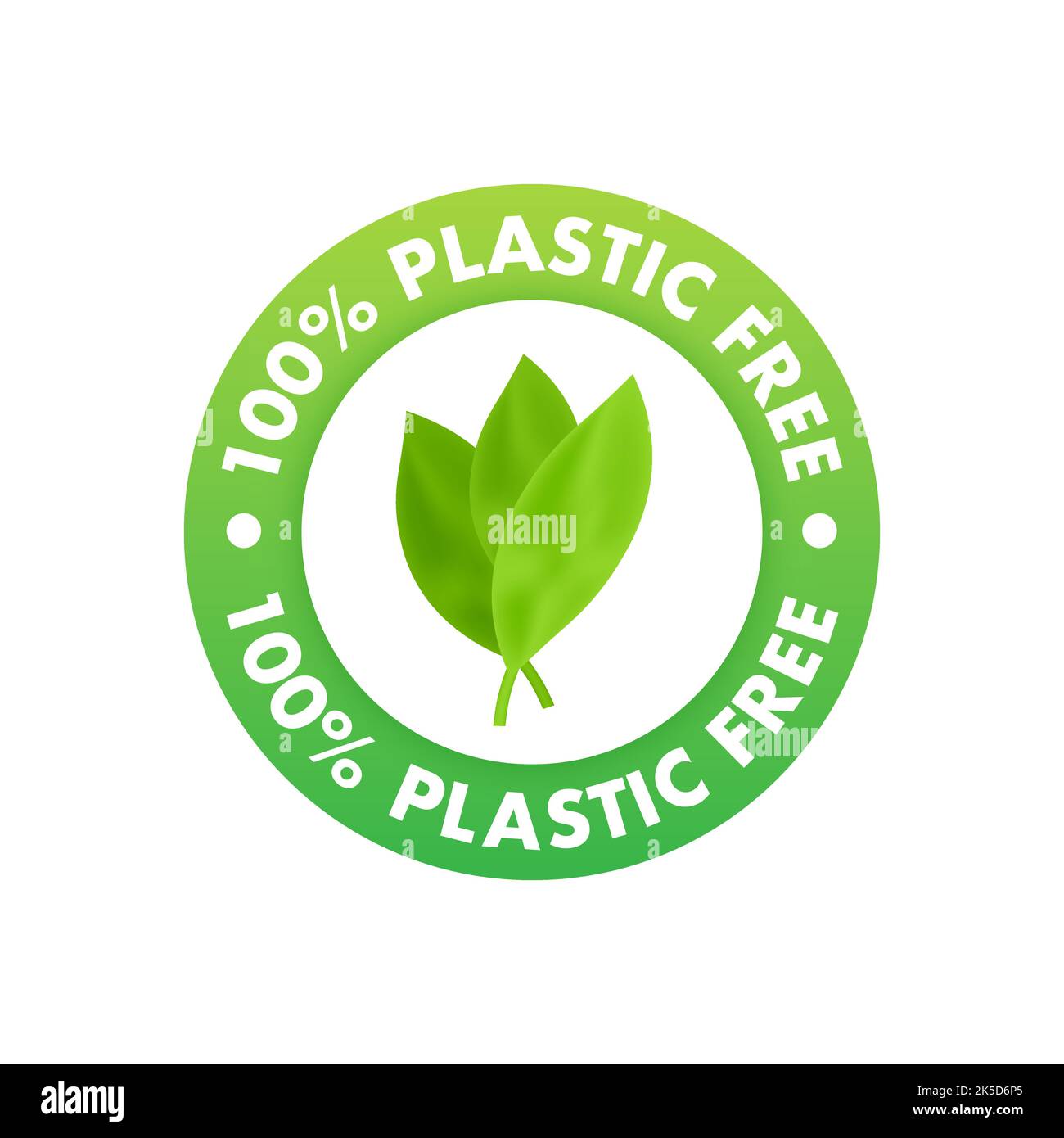 Plastic free green icon badge. Bpa plastic free chemical mark. Vector