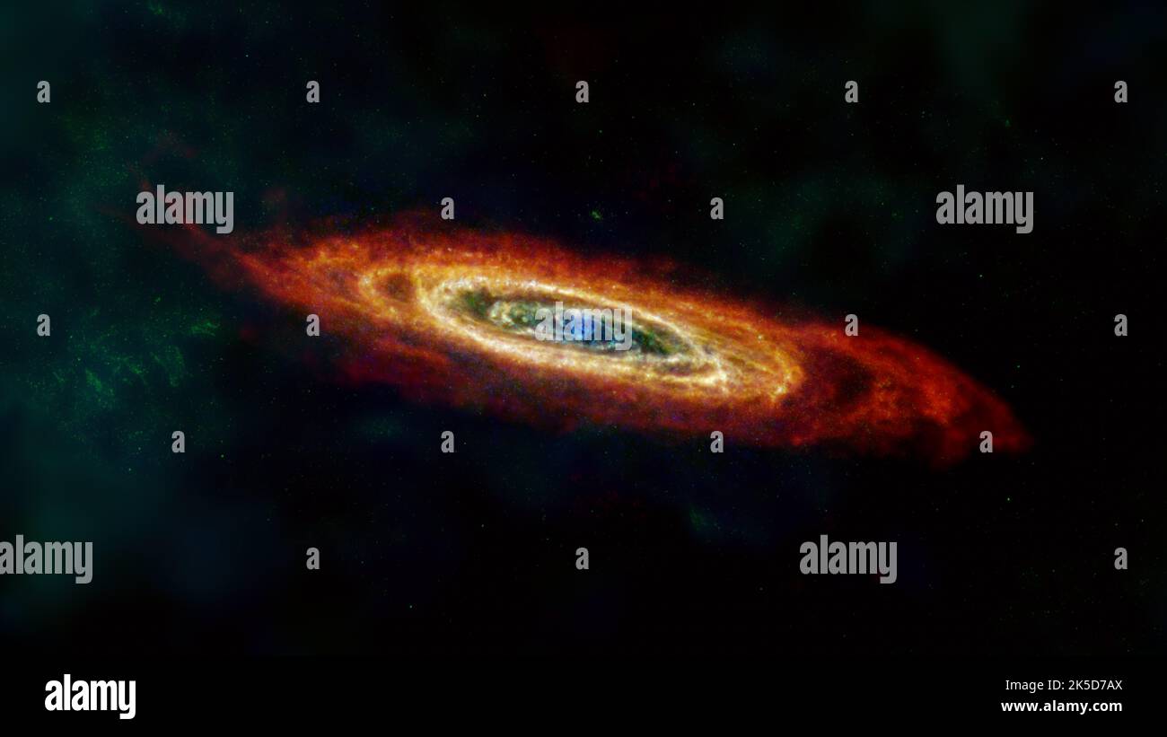 This image of the Andromeda galaxy (M31) combines data from ESA's ...