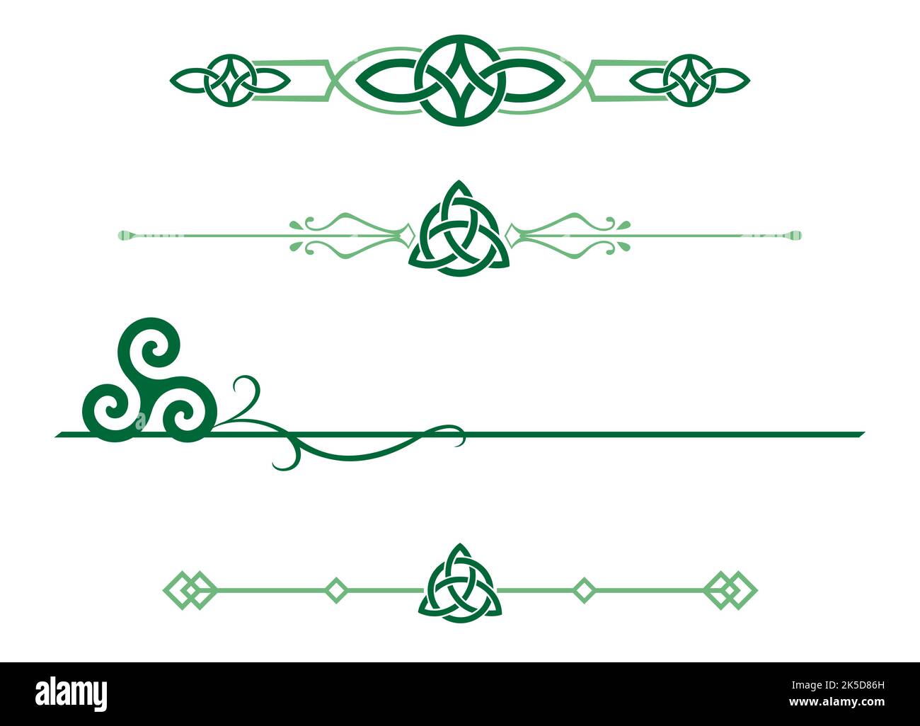A set of Celtic design dividers Stock Vector