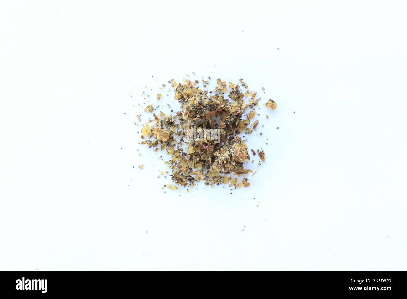 Natural aromatic incense Patchouli resin isolated on a white background Stock Photo