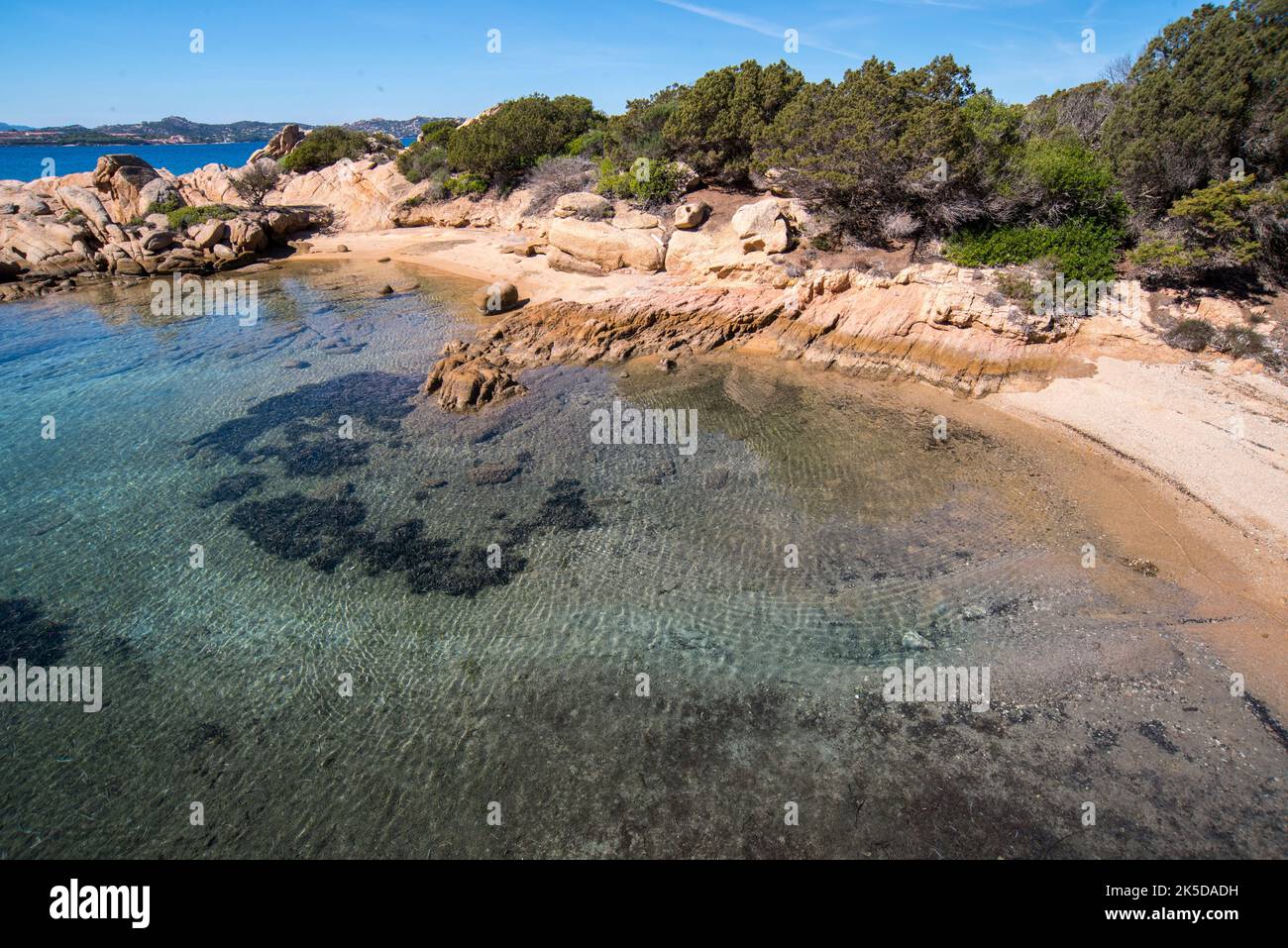 Spiagge segrete di Sardegna, Isola Santo Stefano Stock Photo