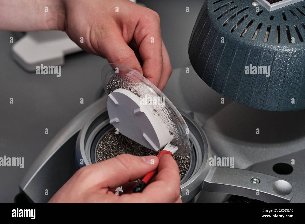 Production process of the clear aligner. Orthodontic clear aligner. Dental Laboratory