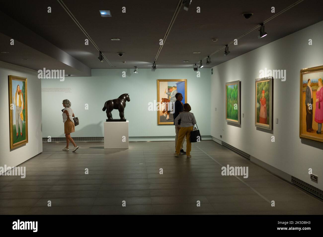 'Fernando Botero, Sensuality and Melancholy' exhibition of popular Colombian artist in Goya Museum of Zaragoza, Spain Stock Photo