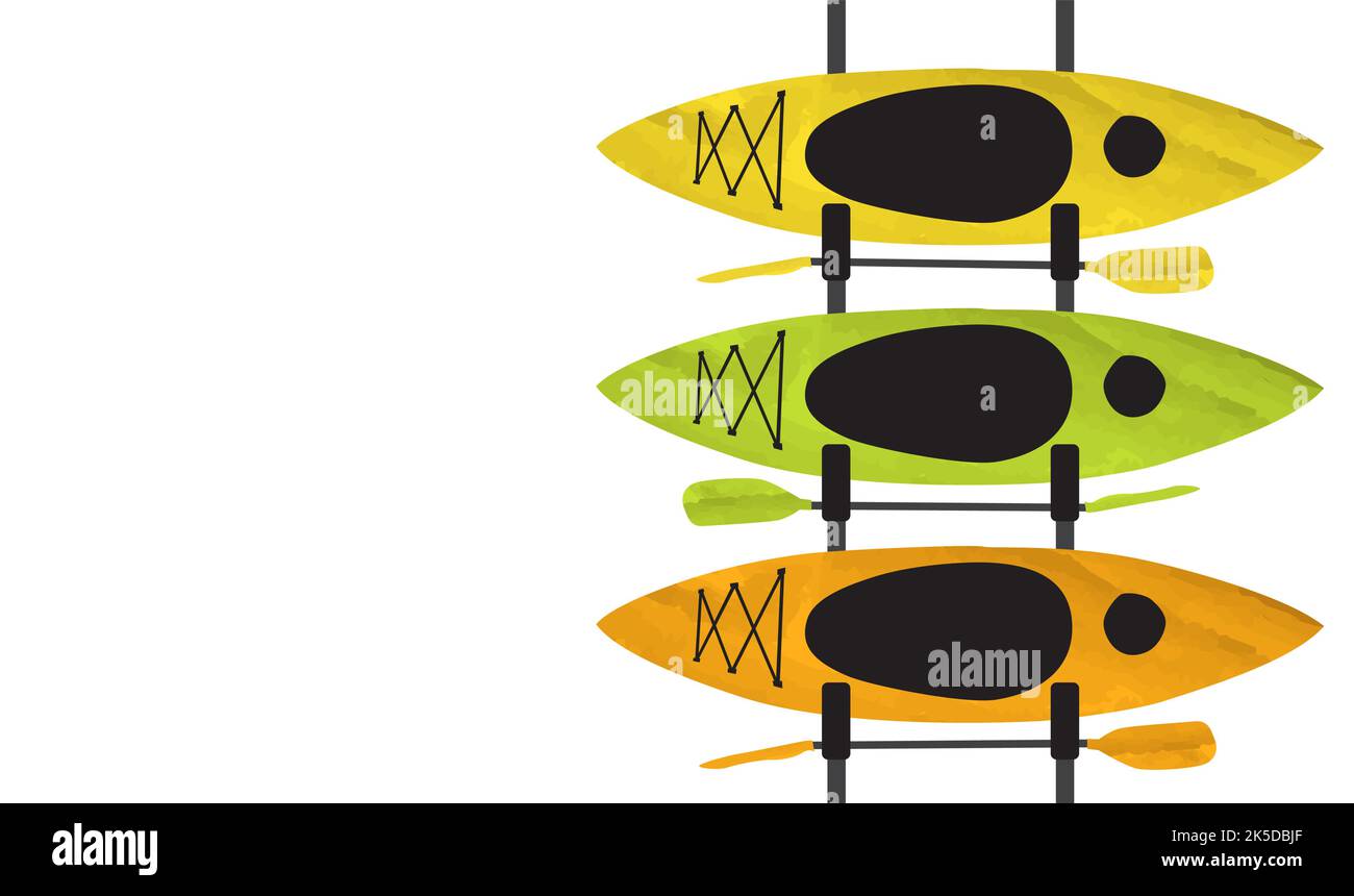 Yellow kayaks Stock Vector Images Alamy