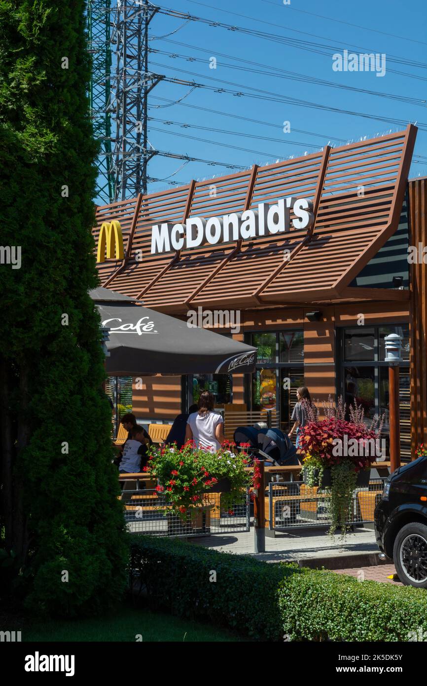 Bratislava, Slovakia - August, 4, 2022 : Exterior of McDonald's Store