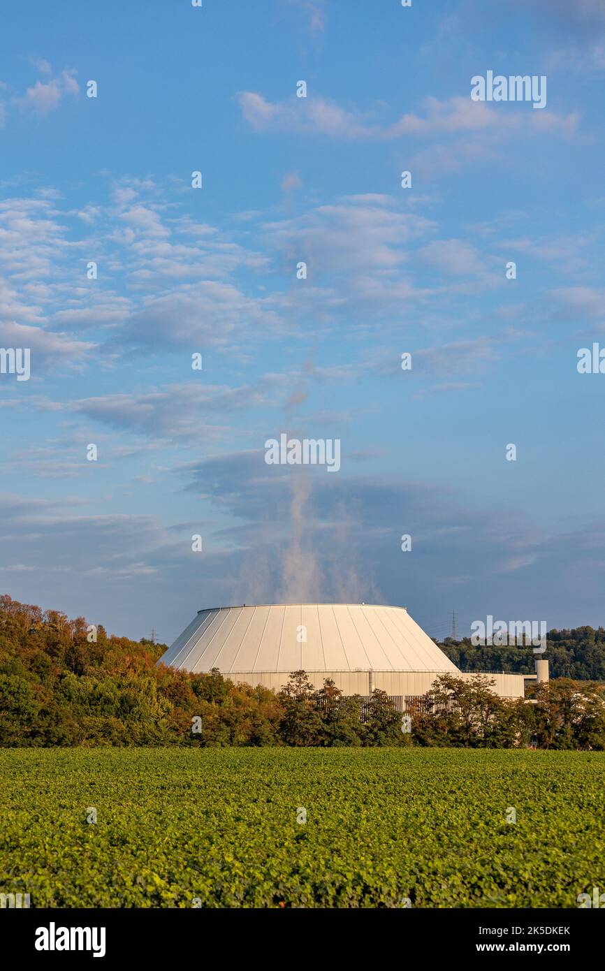 The "Neckarwestheim Nuclear Power Plant" in Germany - an active nuclear  power station Stock Photo - Alamy