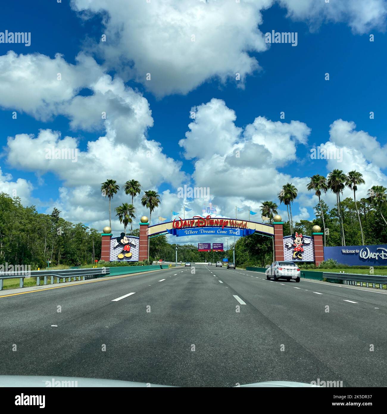 Orlando, FL USA -July 19 2020:  The entrance to  Walt Disney World  in Orlando, Florida. Stock Photo