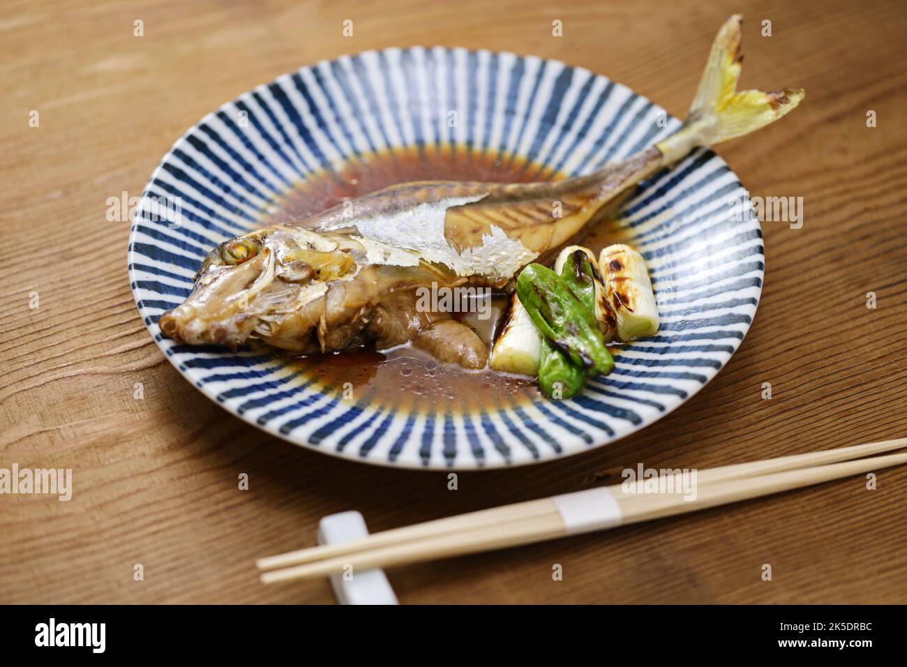 simmered gimma (short-nose tripod fish, silver horse-fish, helicopter fish), Japanese cuisine Stock Photo