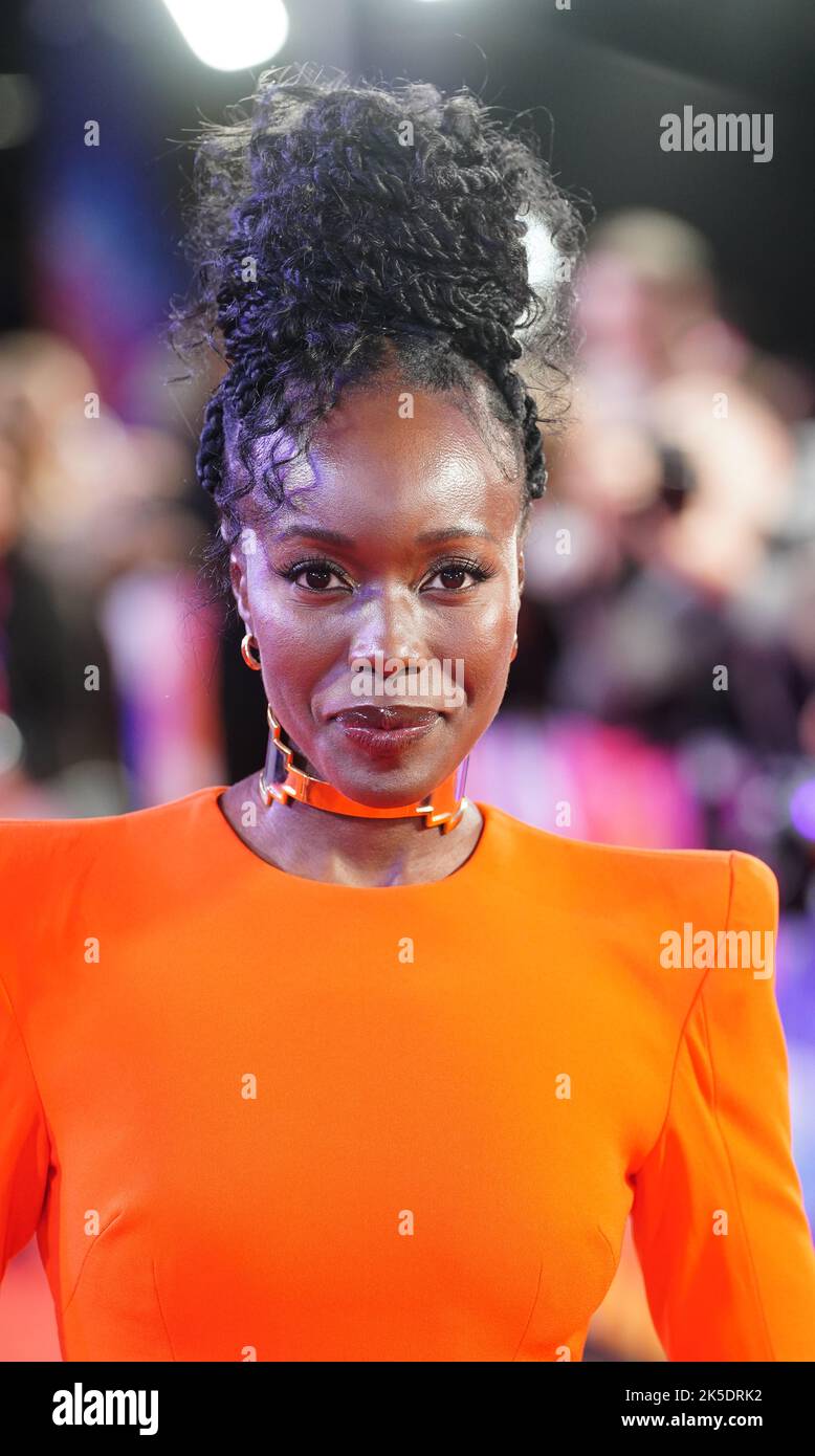 Anna Diop arrives for the UK premiere of The Nanny during the BFI