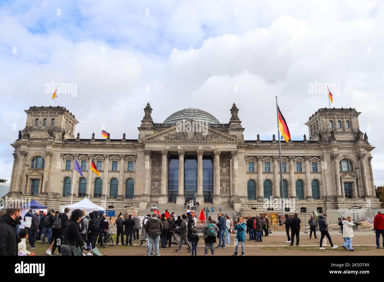 Berlin, Germany - 03. October 2022: Building of the German Reichstag in ...