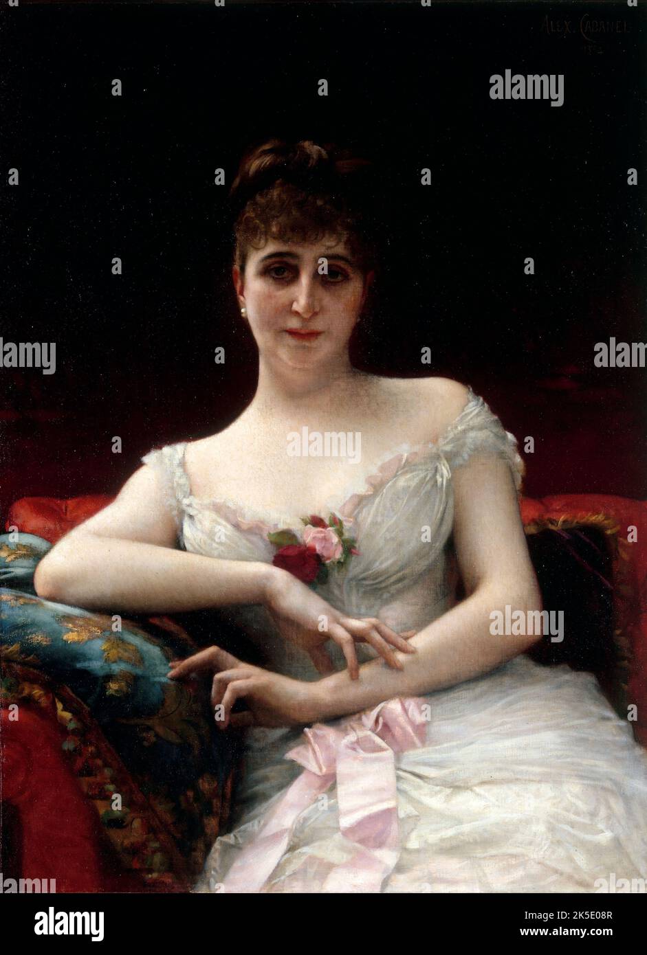 Portrait de Madame Edouard Herv&#xe9;, 1884. Stock Photo