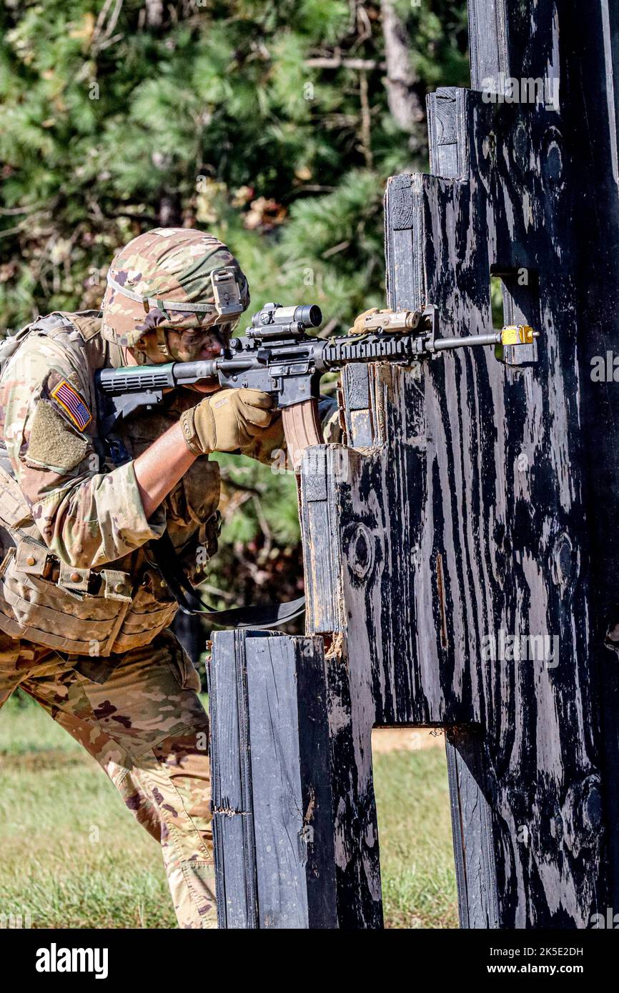 A Soldier with E Company, 2nd Battalion, 58th Infantry Regiment